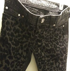 COPY - Size 0 Express black velvet cheetah print …